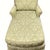 Hollywood Regency Custom Celadon Green Damask Upholstered Reading Chaise Lounge With Rolled Arms For Sale - Image 3 of 7
