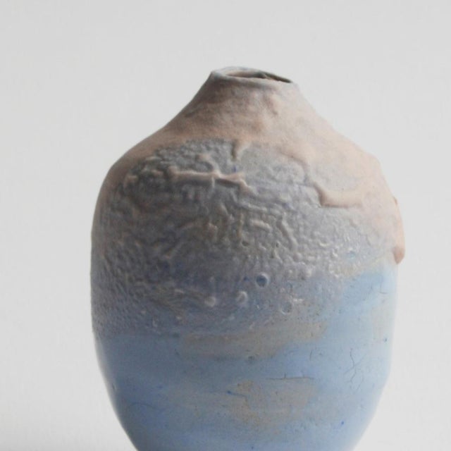 Blue Pink Mini Vase by Anja Marschal For Sale - Image 4 of 11