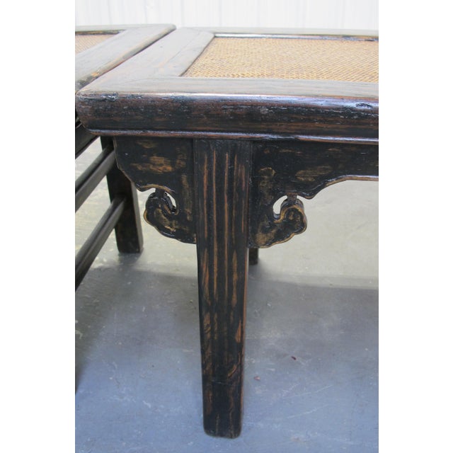 Brown Pair of Rattan Top Side Tables For Sale - Image 8 of 9