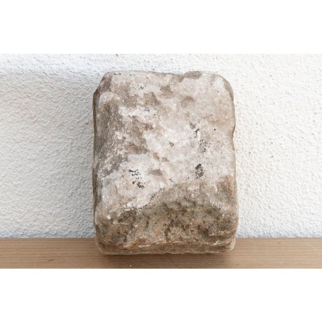 Geometric Stepped Arch, Antique Stone Niche For Sale In Los Angeles - Image 6 of 7