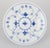 Royal Copenhagen Blue Fluted Plain. A set of four salad plates. Hand-painted in blue. Model number: 1/10. Date: 1975-1984....