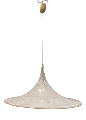 Mid-Century Reticello Pendant Light in Plastic, 1960s