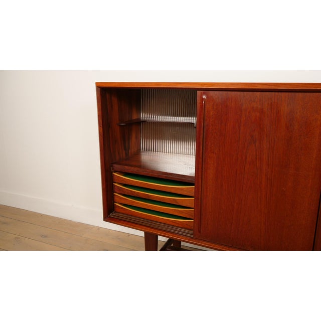 Vintage Danish Highboard in Teak by Arne Vodder for HP Hansen For Sale - Image 10 of 15