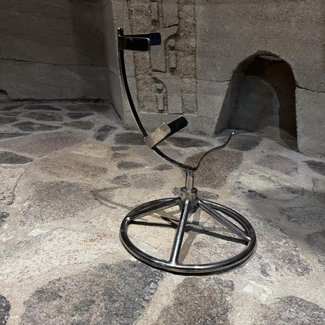 Mid-Century Modern 1970s Vintage Chrome Saxaphone Holder Music Stand For Sale - Image 3 of 5