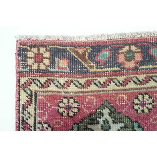 1970s Vintage Persian Handmade Wool 9x12 Pink Area Rug For Sale - Image 10 of 11