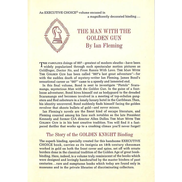 Traditional "The Man With the Golden Gun" 1965 Fleming, Ian For Sale - Image 3 of 3