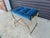 Mid-Century Modern 1960s Vintage Mid Century Blue Tufted/ Gold Metal Frame Vanity Bench by Kock Original Style For Sale - Image 3 of 10