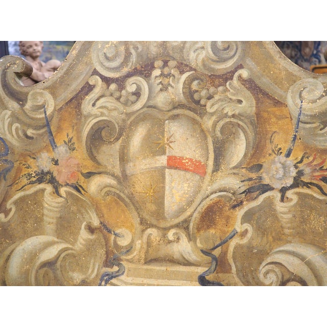 18th Century Painted Armorial Cassapanca Bench From Tuscany, Italy For Sale - Image 11 of 18