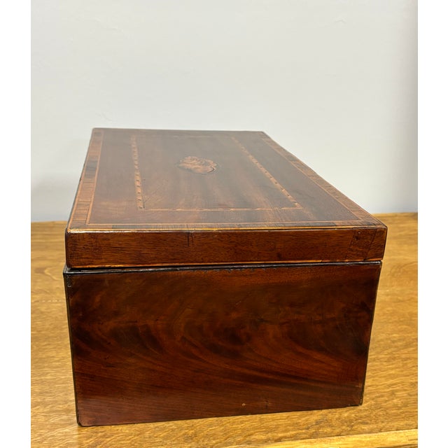 Antique English Box With Shell Design Inlay For Sale - Image 11 of 12