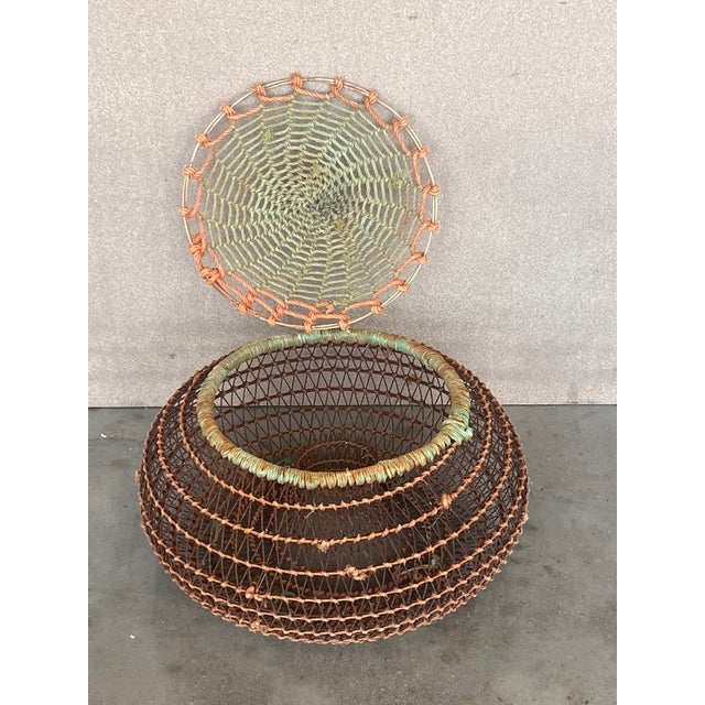 Nautical Wire Cage for Shipping Shell Fish For Sale - Image 3 of 9
