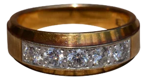 The Crowley Street: Yellow Gold and Diamond Band