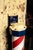 Early 20th Century Antique Porcelain and Milk Glass Barber Pole For Sale - Image 5 of 6