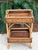 Vintage Bamboo Wicker Rattan 2-Tier Table Stand Occasional Table For Sale - Image 9 of 12
