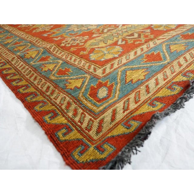 Textile Vintage Tribal Nomadic Sumakh Kilim Runner Rug For Sale - Image 7 of 13