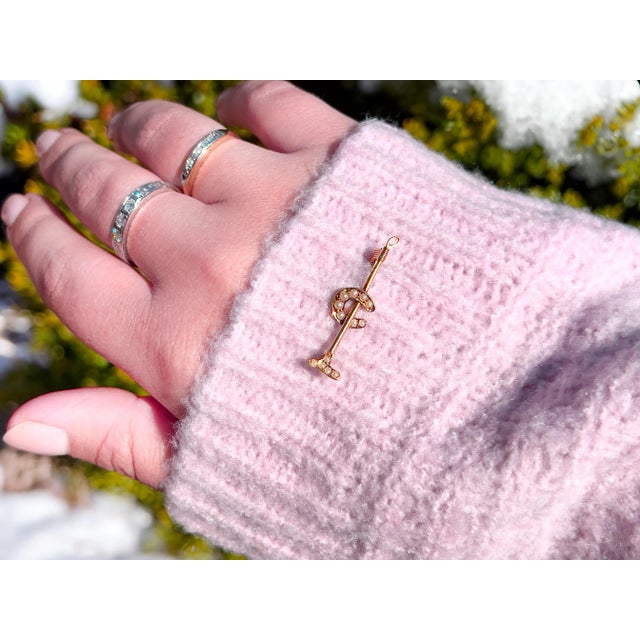 About This Brooch: Spoil the equestrian lover in your life with this exquisite Victorian Polo Mallet and Horseshoe Pearl...