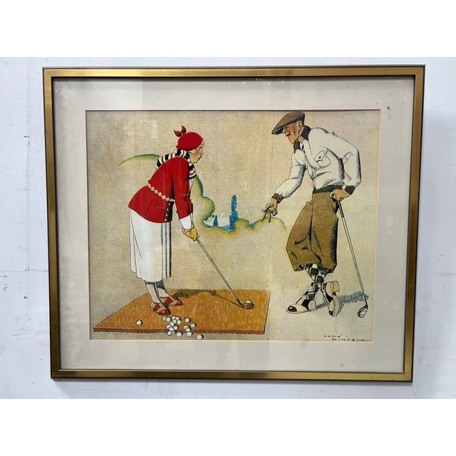 Unknown, The Golf Lesson, 1920s, Lithograph For Sale - Image 12 of 12