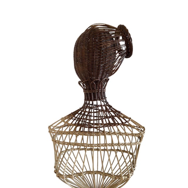 Mid-Century Wicker Mannequin, 1950s For Sale - Image 4 of 18