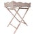 2020s Artifacts Rattan Scallop Design Butler Tray with Wooden Legs, White Wash For Sale - Image 5 of 7