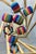 Contemporary Late 20th-Century Vibrant & Chic Multi-Colored Woven Napkin Rings - Set of 8 For Sale - Image 3 of 18