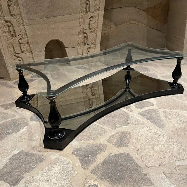 1960s Sculptural Coffee Table Glass Black Iron + Brass Arturo Pani For Sale - Image 11 of 11