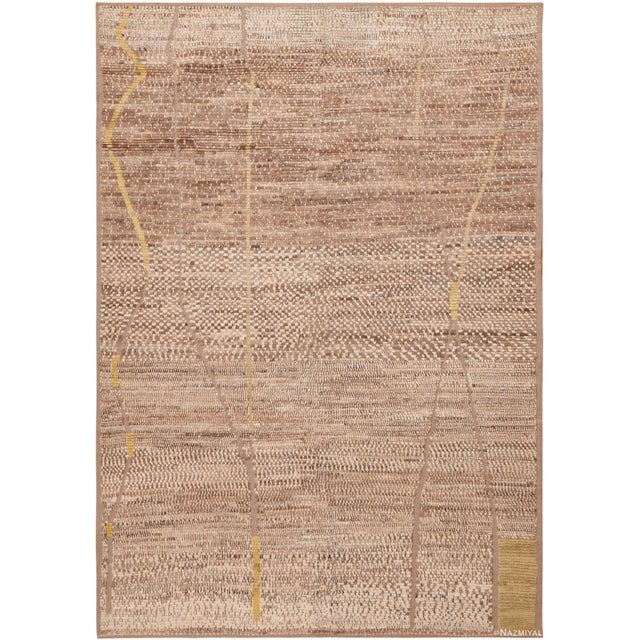 Nazmiyal Collection Eclectic Tribal Design Contemporary Rug For Sale