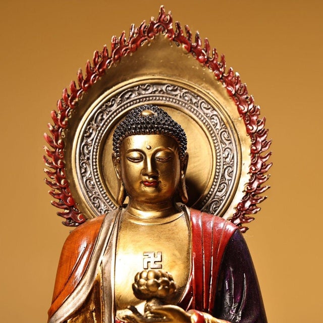 Late 20th Century Set of 3 Gilt Bronze Figures of the Western Trinity For Sale - Image 4 of 10
