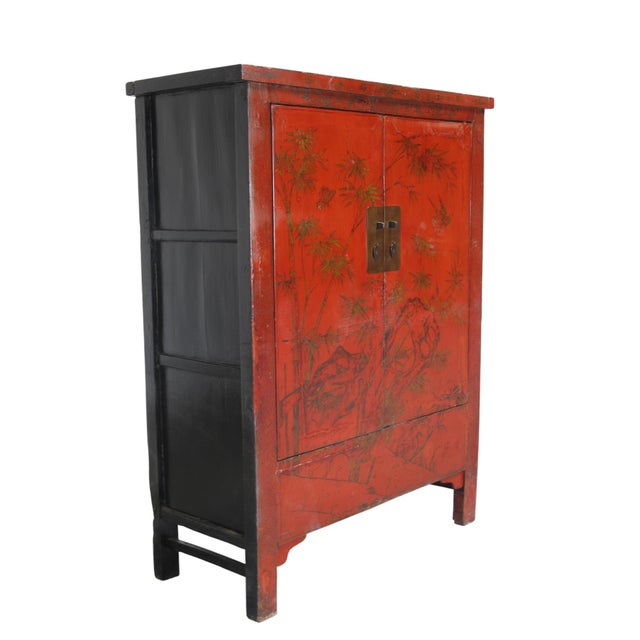 This beautiful 19th century armoire cabinet is built of solid elm wood using traditional Chinese joinery of tenon and...