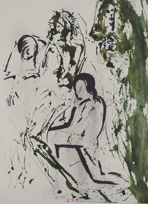 Salvador Dali, La Mise au Tombeau, Lithograph