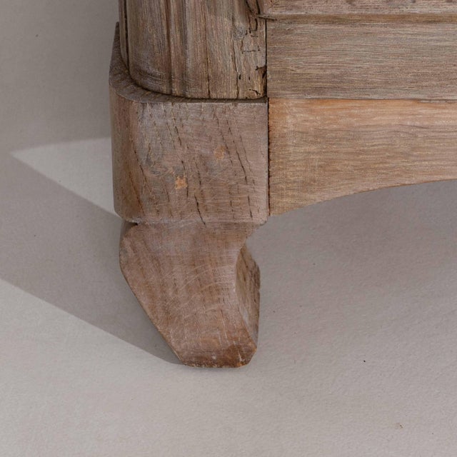 This elegant mid-19th century French Louis XV style armoire is crafted from solid oak and reflects the graceful...