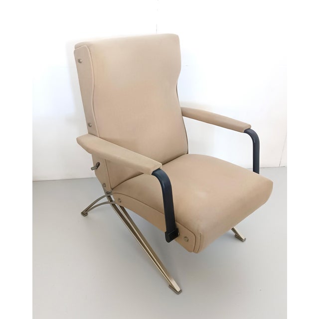 Reclining Beige Chair attributed to Giulio Moscatelli for Formanova, 1960s For Sale - Image 10 of 10