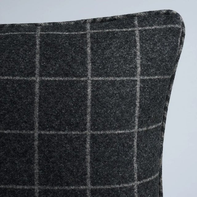 Schumacher Schumacher Colorado 22" Pillow in Charcoal/Nickel For Sale - Image 4 of 5