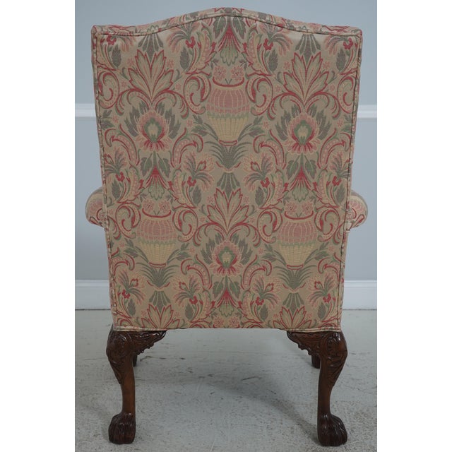 Pair Chippendale Paw Feet Newly Upholstered Armchairs For Sale - Image 4 of 18