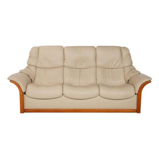 Eldorado 3-Seater Sofa in Leather and Wood from Stressless For Sale