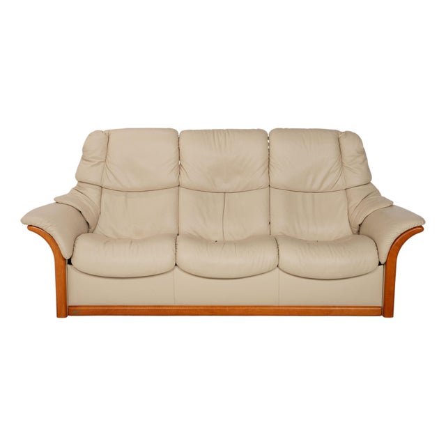 Eldorado 3-Seater Sofa in Leather and Wood from Stressless For Sale