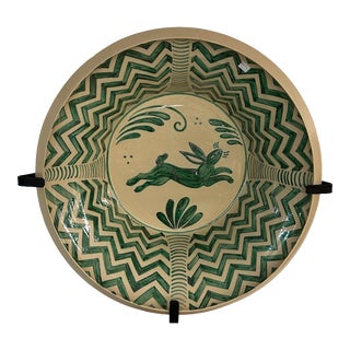 21st Century Large Spanish Lebrillo Rabbit Bowl For Sale