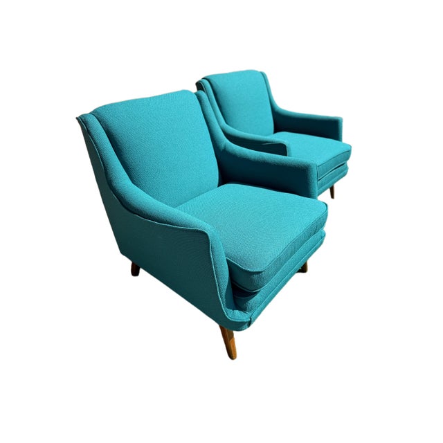 1950s Mid-Century Modern Armchairs - Pair - Restored For Sale - Image 5 of 18