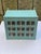 Small Wall Shelf in Turquoise Lacquered Wood with 9 Glass Bins, 1960s, Set of 10 For Sale - Image 10 of 11