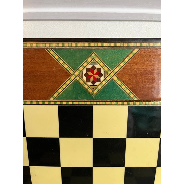 Italian Sorrento Marquetry Folding Chess Game Box With Hidden Drawers For Sale In New York - Image 6 of 10