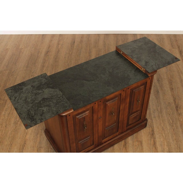 Wood Vintage Temple Stuart Maple Flip-Top Server Bar For Sale - Image 7 of 13