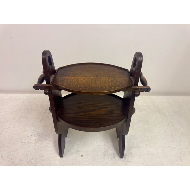 Two Tier Etagere Side Table in the style of Charles Dudouyt, 1930s For Sale - Image 6 of 12