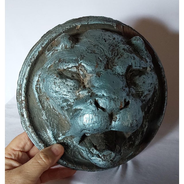 Antique 19thC Carved Architectural Lion Medallions, Gothic Plaques For Sale - Image 11 of 16