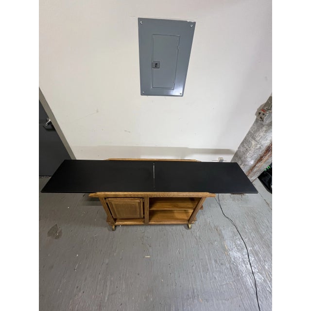 A. Brandt Ranch Oak Furniture Vintage Brandt Ranch Oak Bar Cart Server For Sale - Image 4 of 9