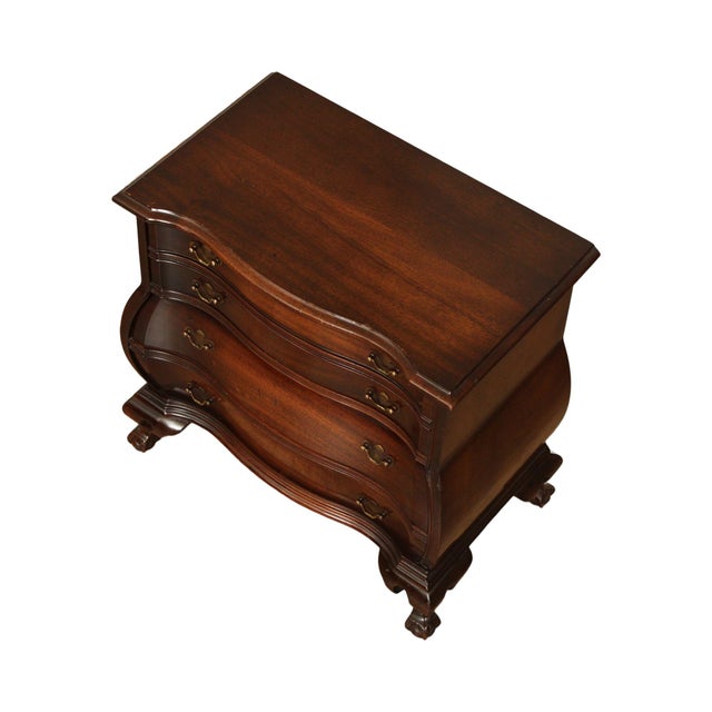 Chippendale Style Small Mahogany Bombe Accent Chest Nightstand Chairish