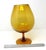 A vintage 1960s Italian Empoli hand-blown amber glass brandy snifter. This snifter is exceptionally large at 12 inches in...