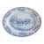 Vintage Mid-Century Modern Johnson Brothers Coaching Scenes Blue Oval Platter For Sale