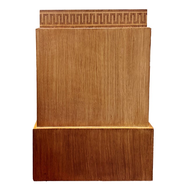 Neoclassical Art-Deco Style Pair of Pedestals Stands With Greek Key Motif For Sale In Phoenix - Image 6 of 11