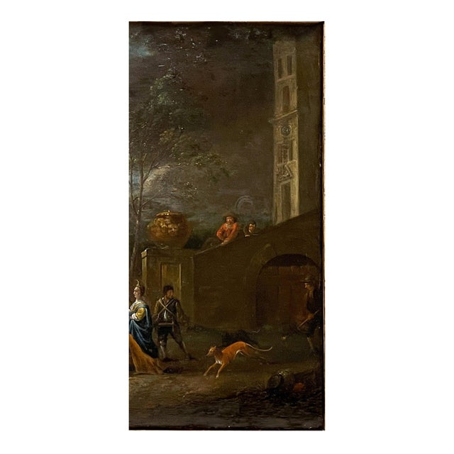17th Century Flemish Early 17th Century Old Master Oil on Panel Painting Hunting Scene by Peter Van Lint, 1620 For Sale - Image 5 of 12