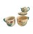 Vintage Japanese Satsuma Style Tea Set Hand Painted Floral Crackle Glaze Green Handles - Set of 7 For Sale In West Palm - Image 6 of 12