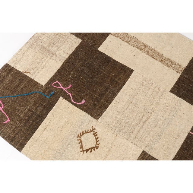 1940s Colourful Anatolian Wool Vintage Kilim Rug For Sale - Image 5 of 10