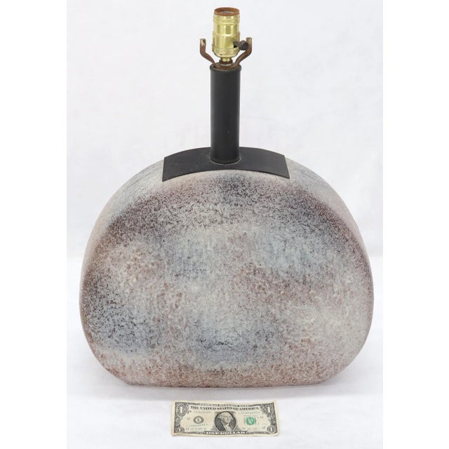 Ceramic Large Ceramic round Pendant Shape Table Lamp For Sale - Image 7 of 8